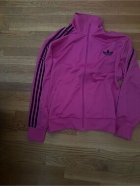 adidas Hot Pink Trefoil Jacket with Black Logo